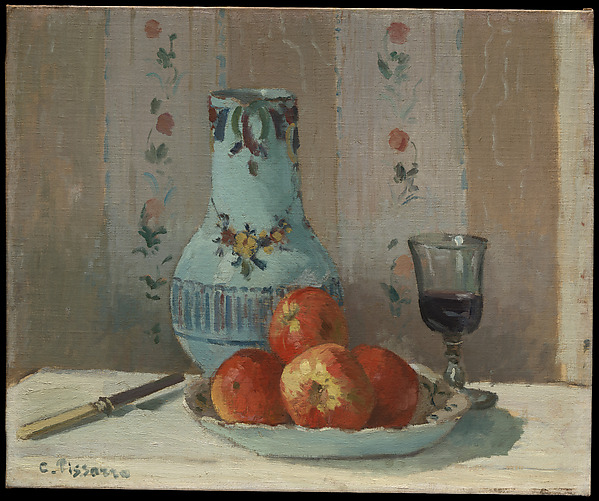 Camille Pissarro, Still Life with Apples and Pitcher