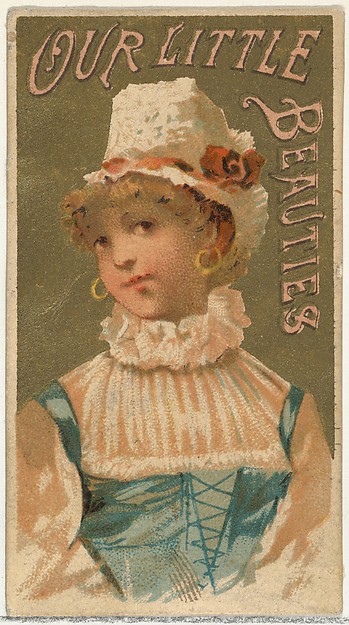 Allen & Ginter, From the Girls and Children series (N58) promoting Our Little Beauties Cigarettes for Allen & Ginter brand tobacco products