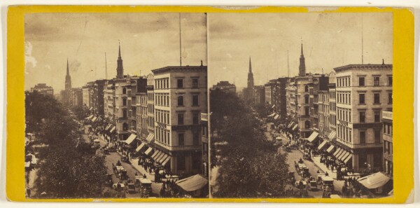 Edward and Henry T. Anthony & Co., Looking down Broadway, from corner of Chambers St.