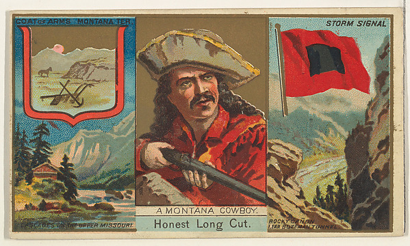 W. Duke, Sons & Co., A Montana Cowboy, from "Governors, Arms, Etc." series (N133-1), issued by Duke Sons & Co.