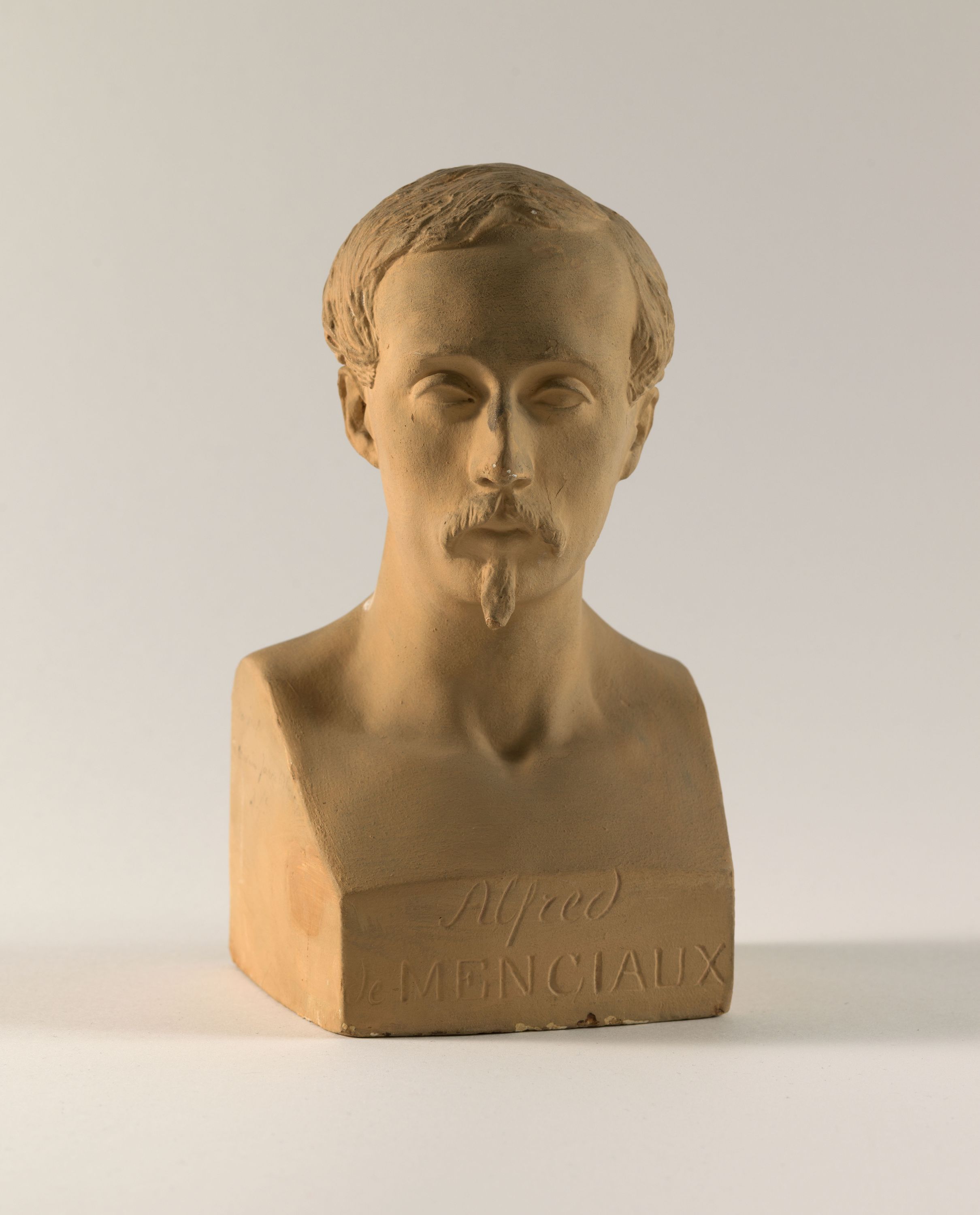 Jean Pierre Dantan, Portrait sérieux du journaliste, Alfred de Menciaux