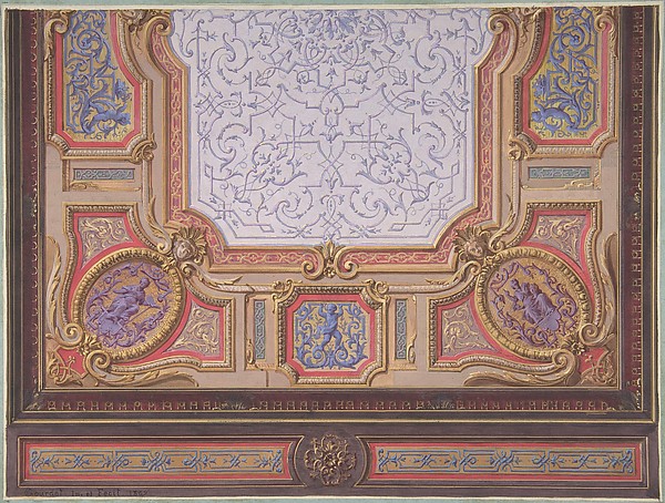 Jules-Edmond-Charles Lachaise, Design for Ceiling of Grand Salon, Hôtel Hope
