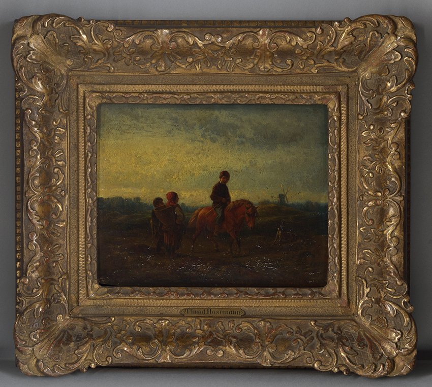 Theodor Hosemann, Kinder mit Pony, 1855