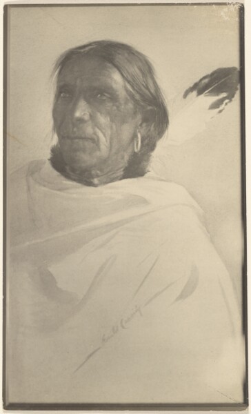 Louis Fleckenstein, [Photograph of Painting of a Native American (signed Gerald Cassidy)]