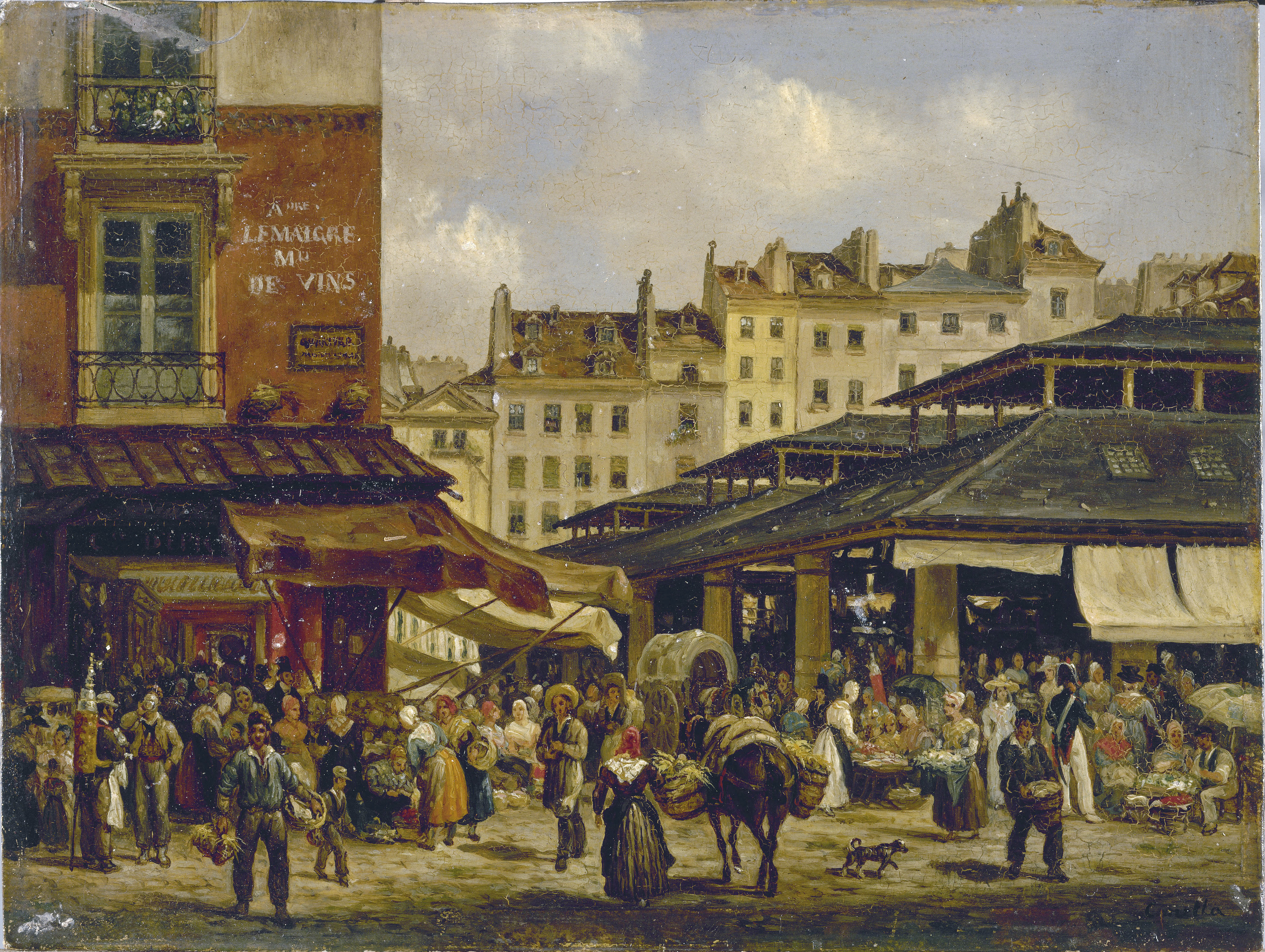 Giuseppe Canella, Les Halles et la rue de la Tonnellerie