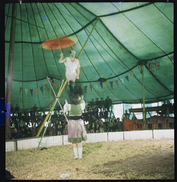 Hinde, John Wilfrid, Clown performing on a tightrope