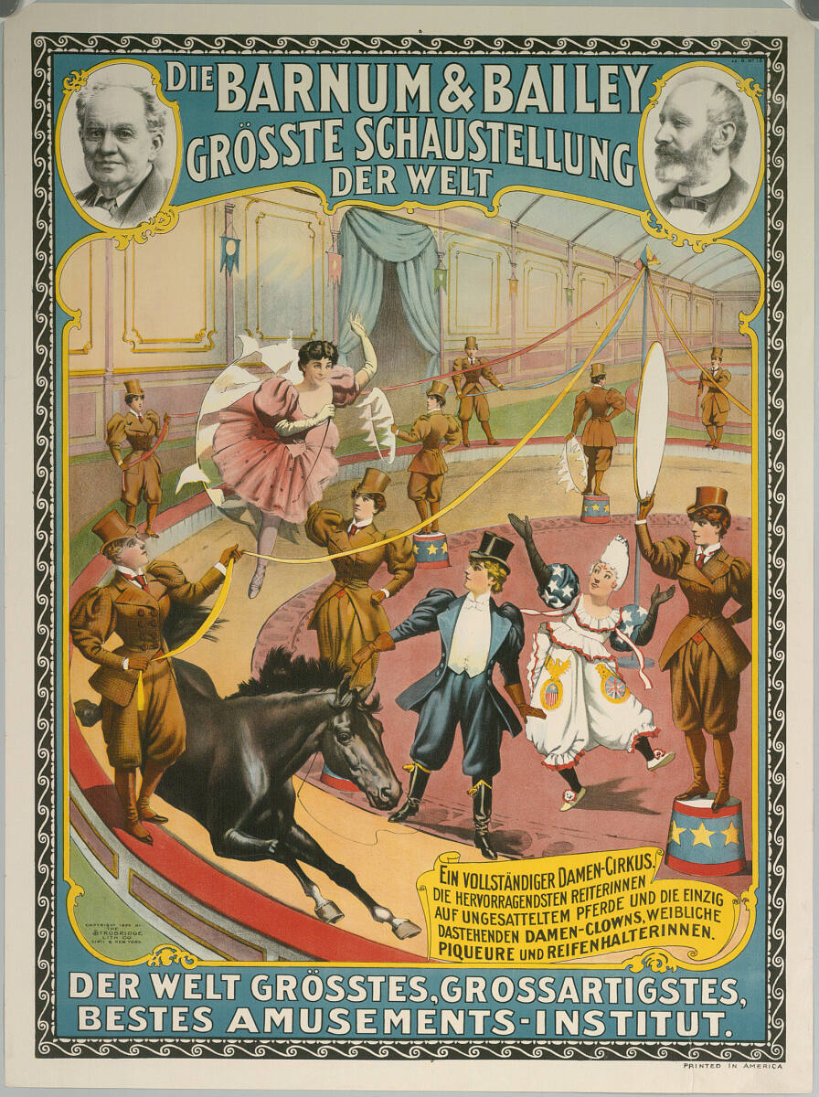 Anonym, BARNUM & BAILEY; DIE GRÖSSTE SCHAUSTELLUNG DER WELT; EIN VOLLSTÄNDIGER DAMEN-CIRKUS