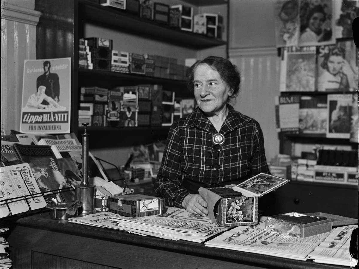 Paul Sandberg, Sophie Eriksson’s cigar trade 50 year old, Alma Eriksson in the tobacco shop, Sysslomansriks13