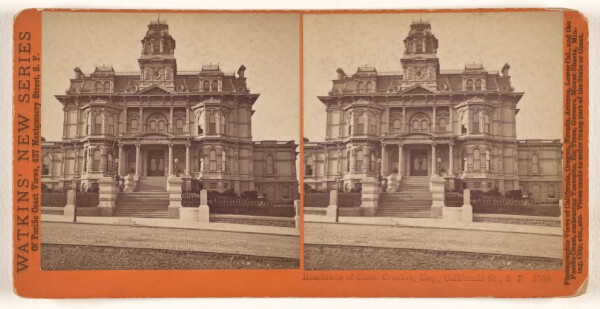 Carleton Watkins, Residence of Chas. Crocker, Esq., California St., S.F. [first view]