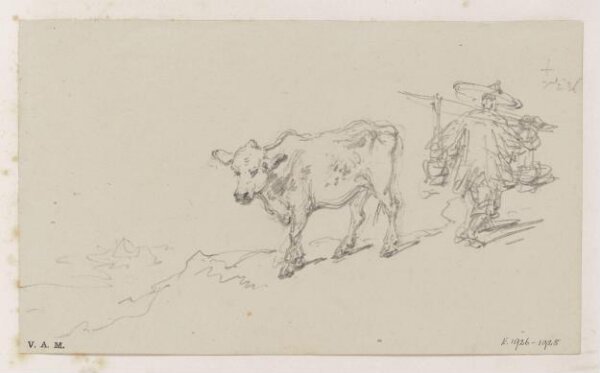 George Chinnery, A Chinese porter and a cow