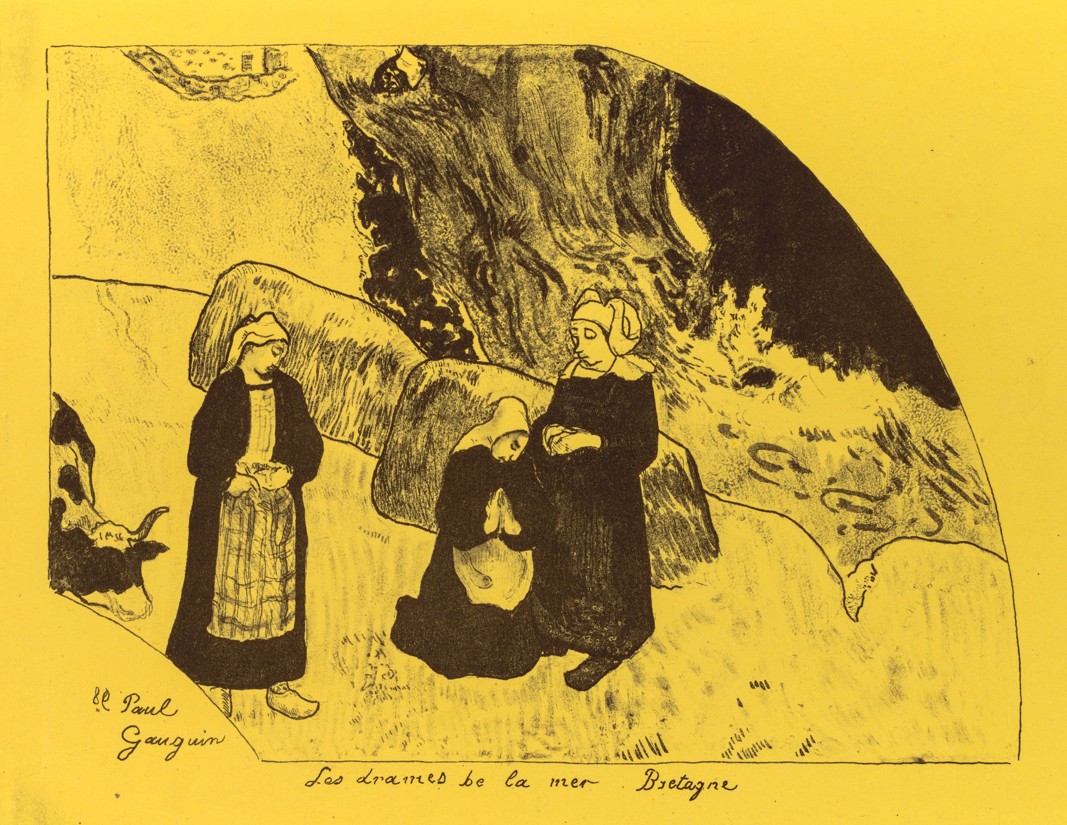 Paul Gauguin, Volpini Suite:  Dramas of the Sea: Brittany (Les Drames de la Mer, Bretagne)