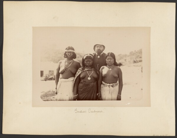 Unknown, [Three Kadiweu Women with a White Man]