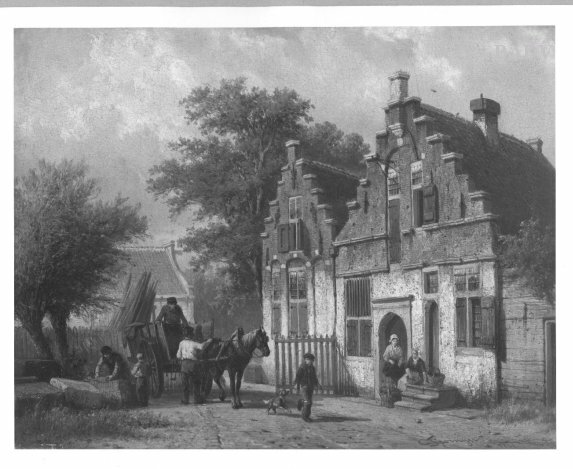 Cornelis Springer, Street in the village of Brielle ( Holland)