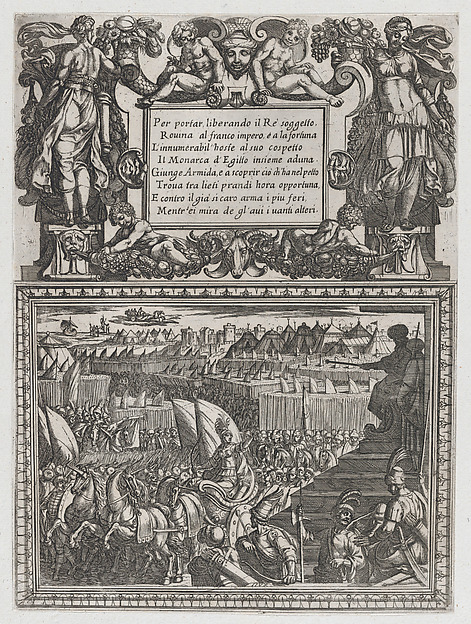 Antonio Tempesta, Plate 17: Illustration to Canto XVII, from Torquato Tasso's "Gerusalemme liberata III"