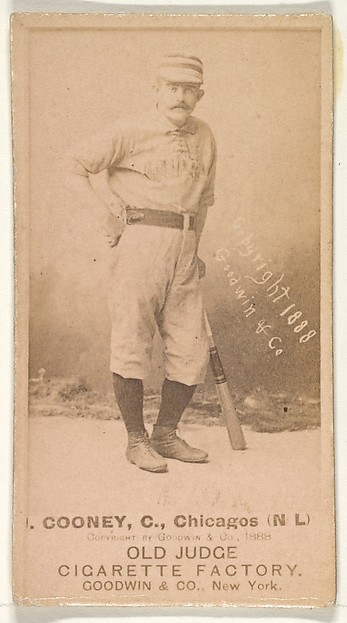 Goodwin & Company, Cooney, Catcher, Chicago, from the Old Judge series (N172) for Old Judge Cigarettes