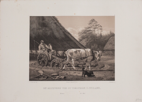 Adolph Kittendorff, En æltevogn ved et teglværk i Jylland
