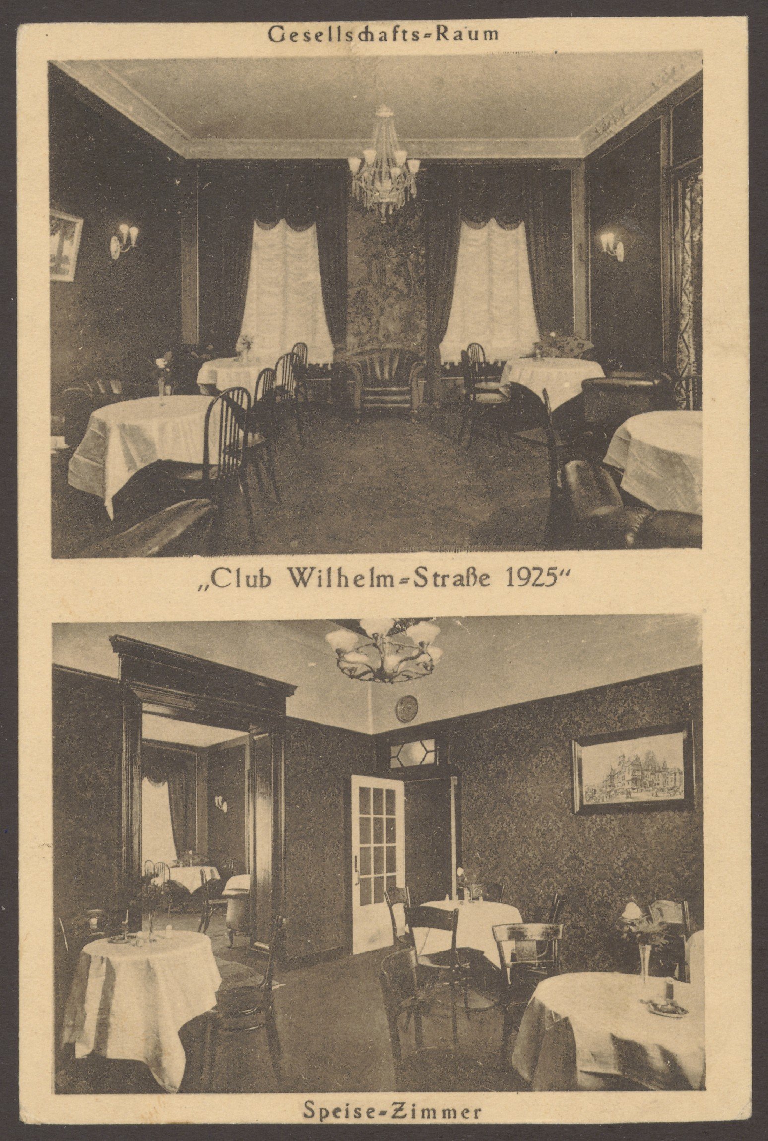 Unknown artist, Ansichtskarte "Club Wilhelm-Straße 1925", Kochstraße 75