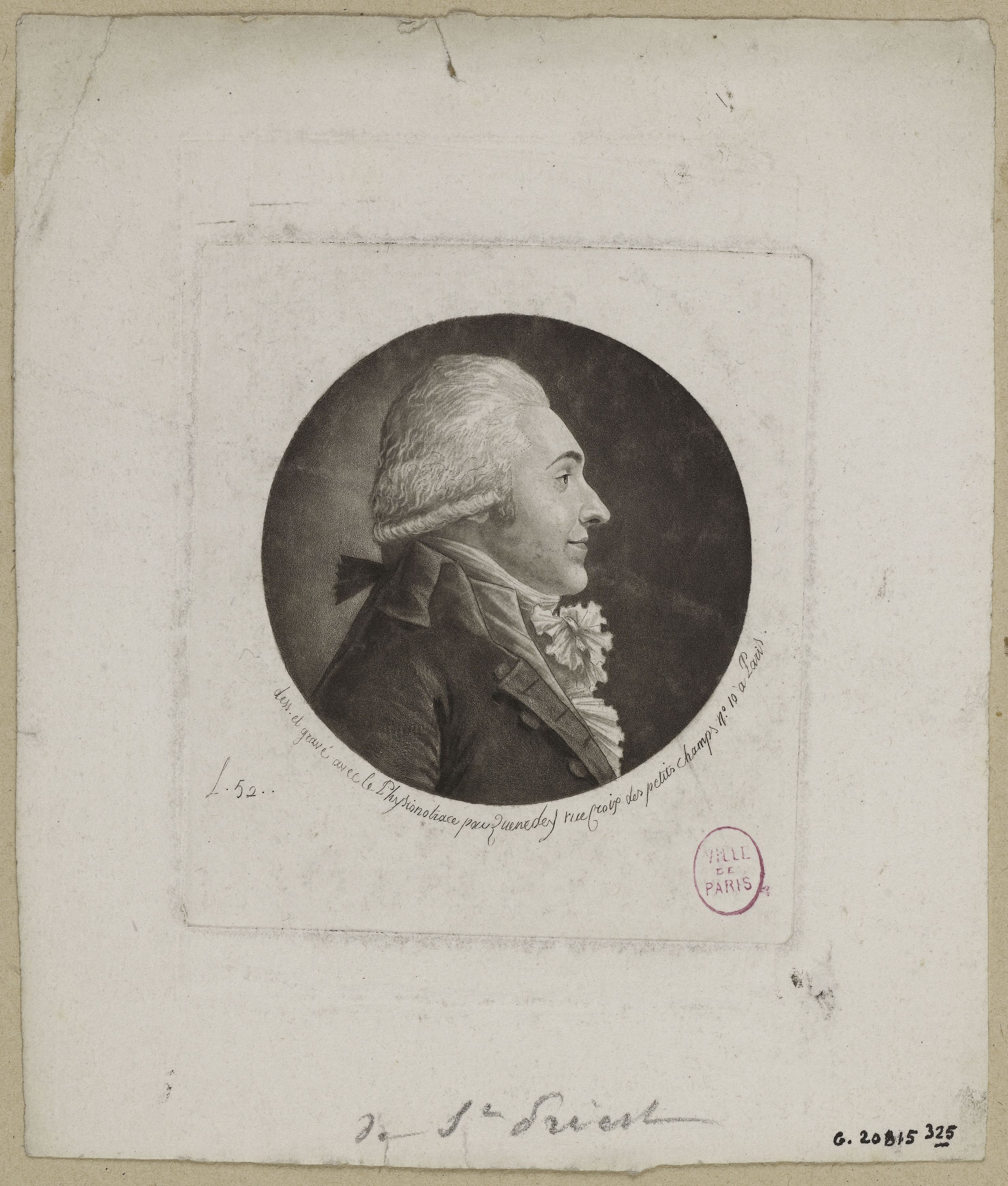 Edmé Quenedey, Portrait de Monsieur de Saint-Priest
