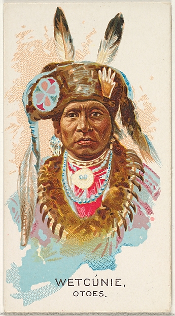 Allen & Ginter, Wetcunie, Otoes, from the American Indian Chiefs series (N2) for Allen & Ginter Cigarettes Brands