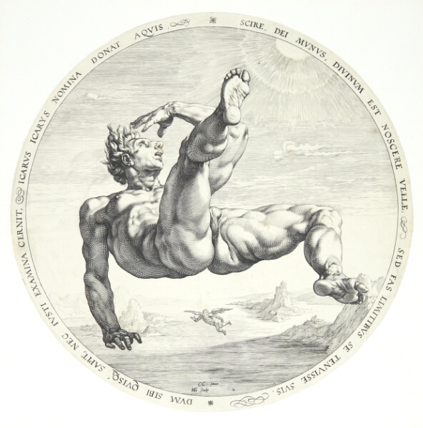 Hendrick Goltzius, De fire himmelstormere - Ikaros