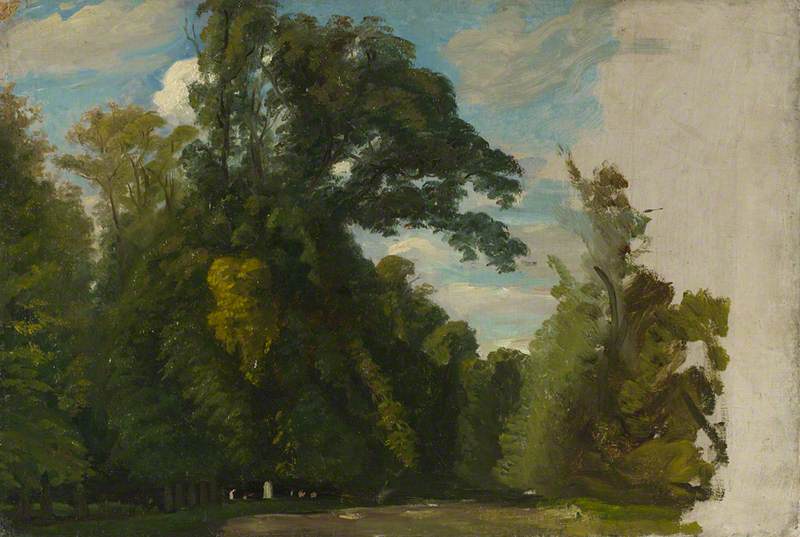 Paul Huet, Trees in the Park at Saint-Cloud