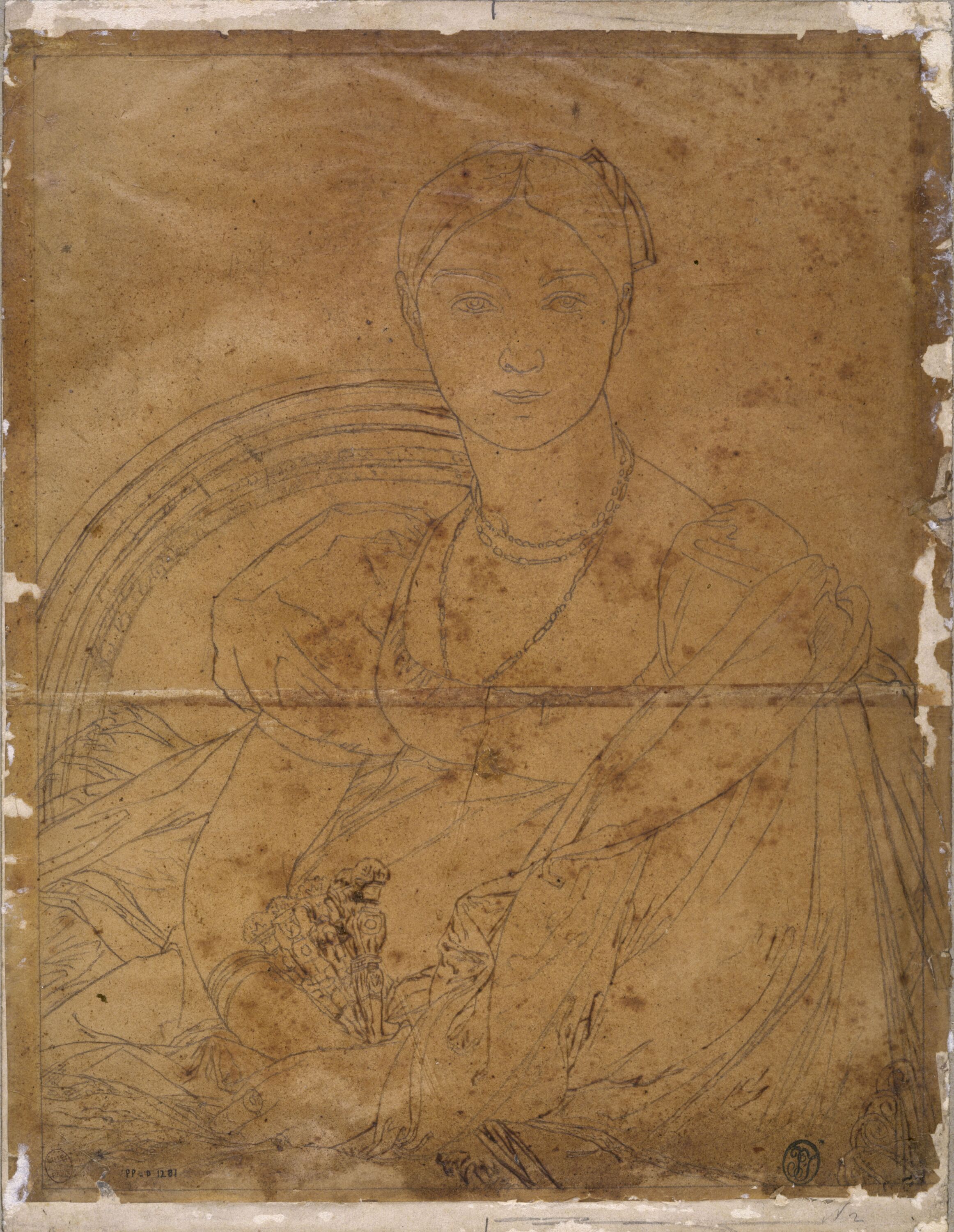 Jean-Auguste-Dominique Ingres, Etude pour le portrait de Madame Devaucey (ou Duvaucey)