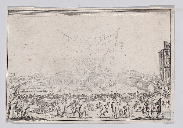 Anonymous, Reverse Copy of Le Feu d'Artifice sur l'Arno (Fireworks on the Arno), from "Les Caprices"