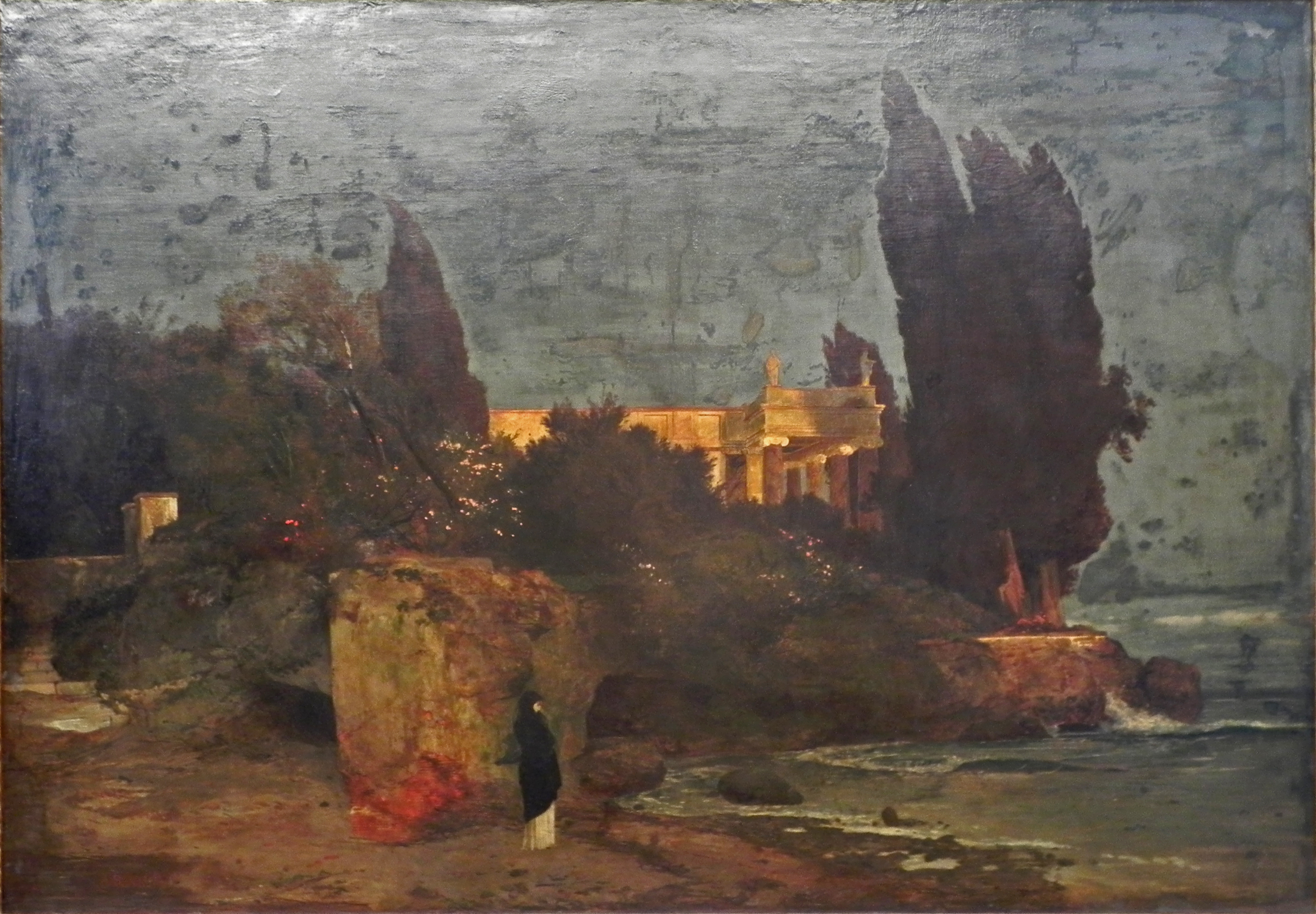 Arnold Böcklin, Villa by the Sea, version I