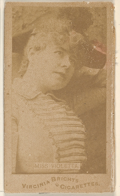 Allen & Ginter, Miss Violetta, from the Actors and Actresses series (N45, Type 1) for Virginia Brights Cigarettes