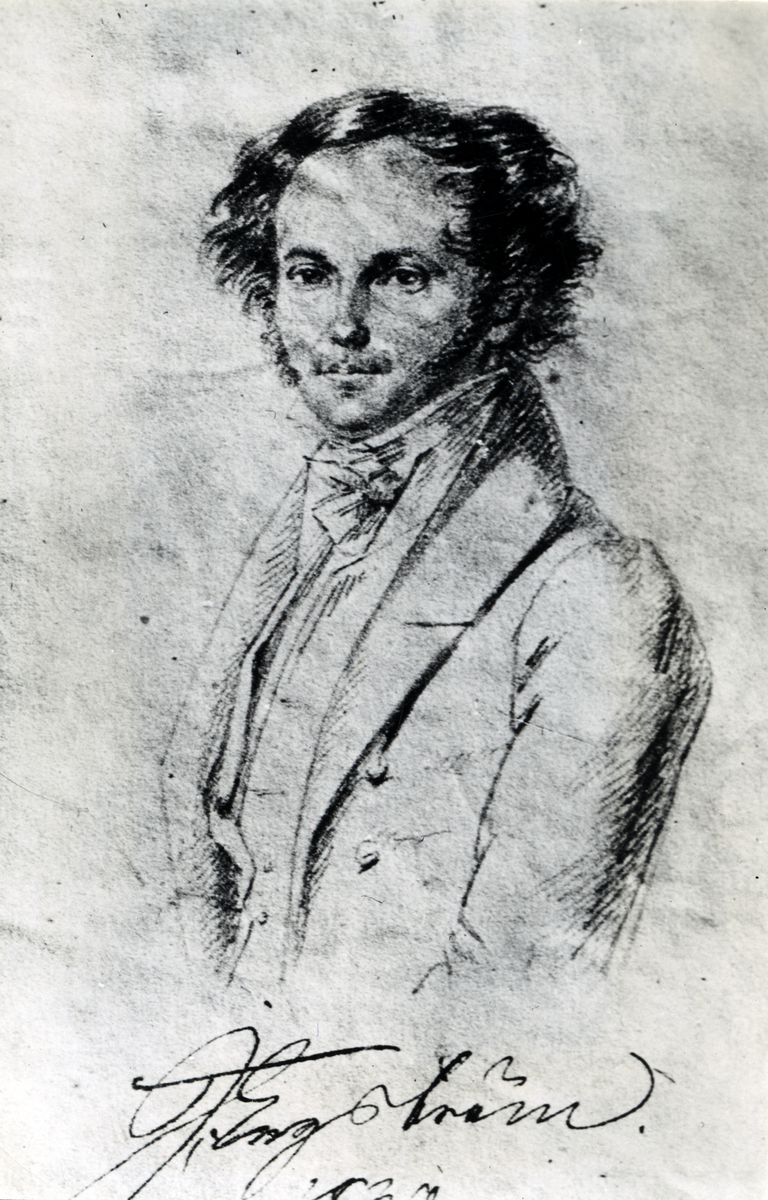 Okänd fotograf,, Jon Engström, "Trädoktorn". Grundade tidningen Barometern 1841.