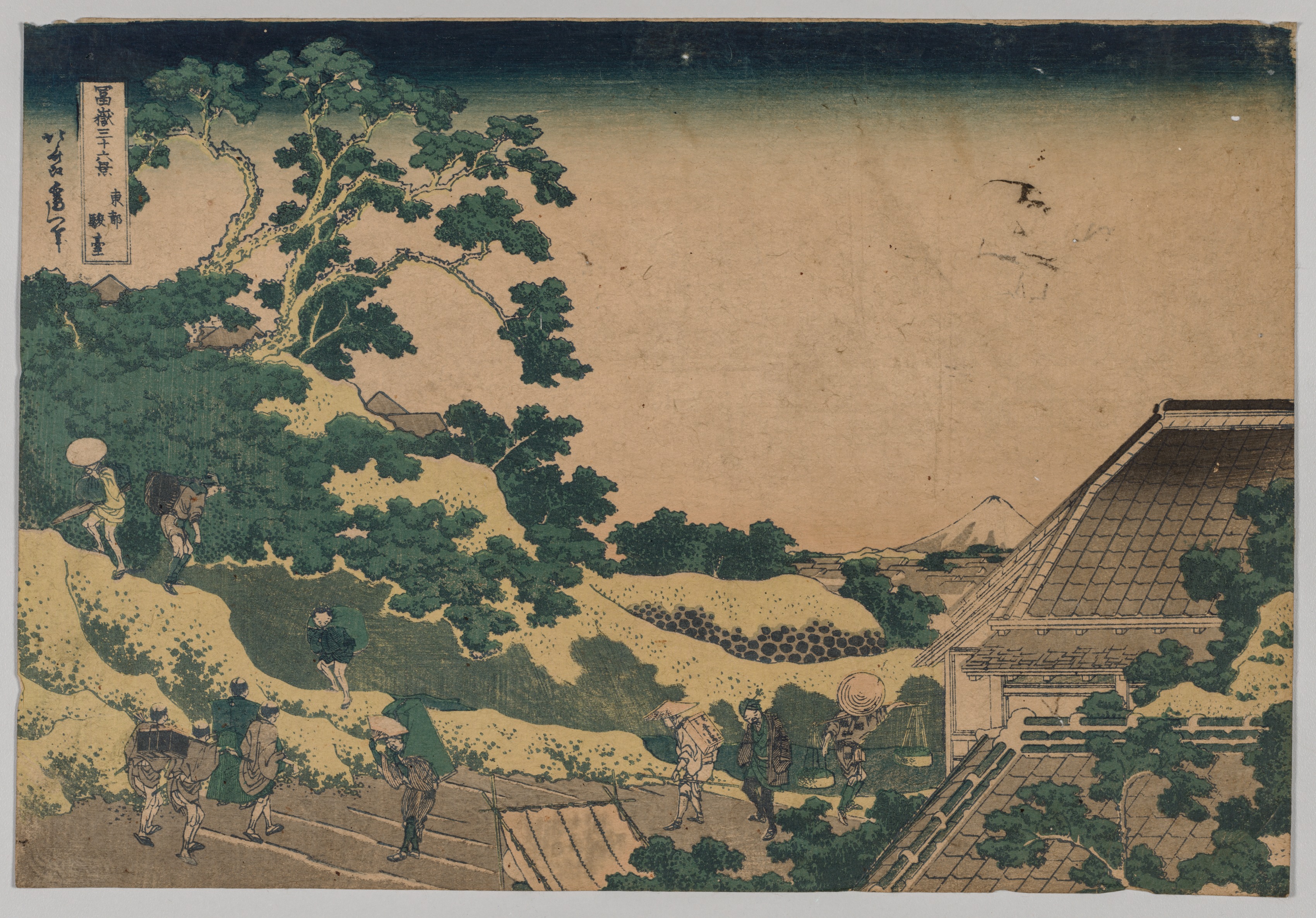 Katsushika Hokusai, Fuji from Surugadai, in Yedo