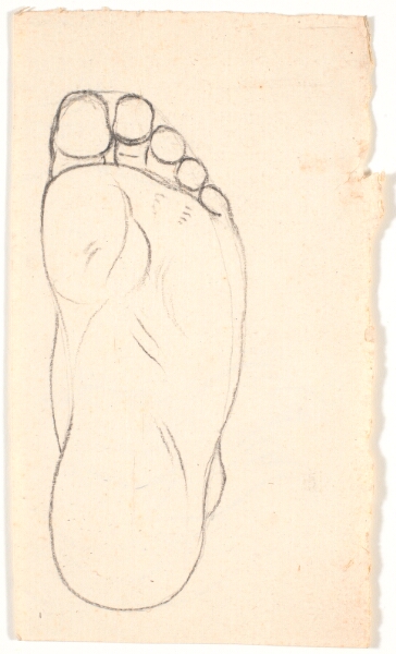 Nicolai Abildgaard, Studie af en fod set fra neden. Hælen t.h.