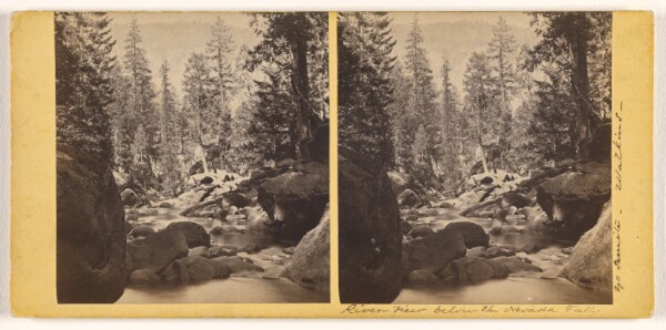 Carleton Watkins, [River View below the Nevada Falls.]