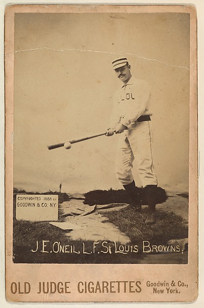Goodwin & Company, J.E. O'Neil, Left Field, St. Louis Browns, from the series Old Judge Cigarettes
