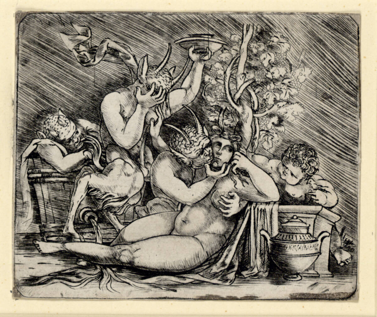 Meistervon1515, Satyrn mit Bacchantin