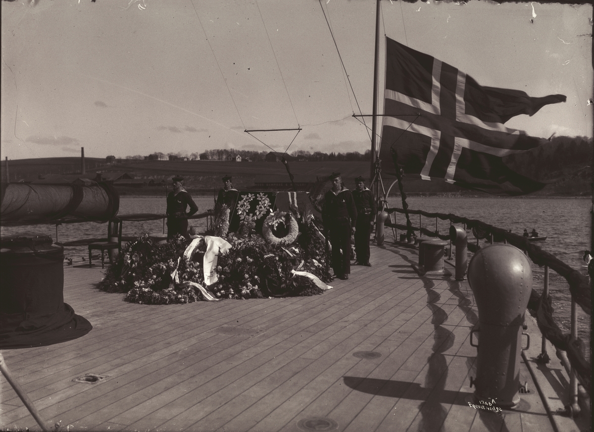 Anders Beer Wilse, Prot: Bjørnstjerne Bjørnson Baaren på Agterdækket med Flagget
