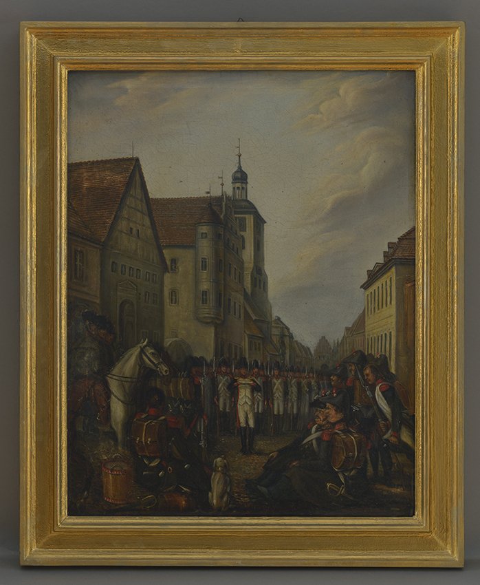 Albert Eisfeld (Maler), Eisfeld, Albert (zugeschrieben): Einzug der Franzosen in Brandenburg (Havel), um 1850