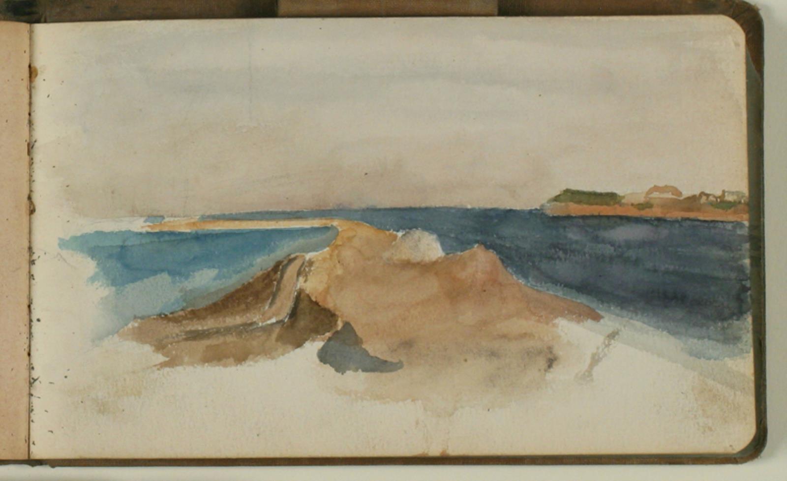 Niels Larsen Stevns, Udsigt over Øresund, ved at af fortene