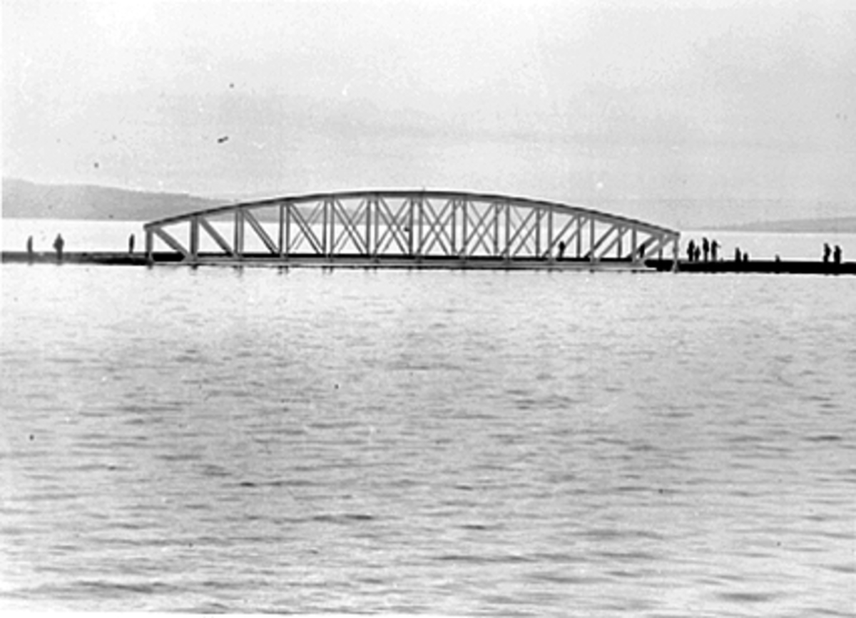 Anno Domkirkeodden, FLOMMEN I MJØSA 1895, VANN OPP TIL JERNBANEBRUA, MYE FOLK PÅ FYLLINGA, ÅKERSVIKA