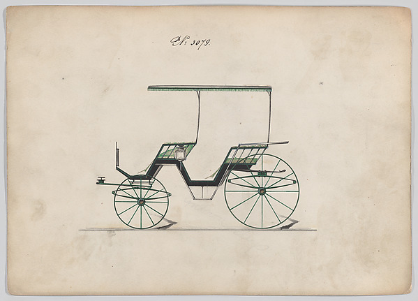 Brewster & Co., Design for Canopy Top Phaeton, no. 3079
