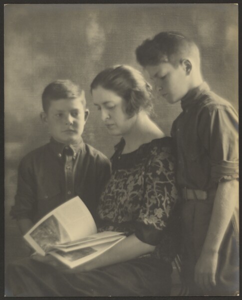 Louis Fleckenstein, [Mother and Sons with Book]