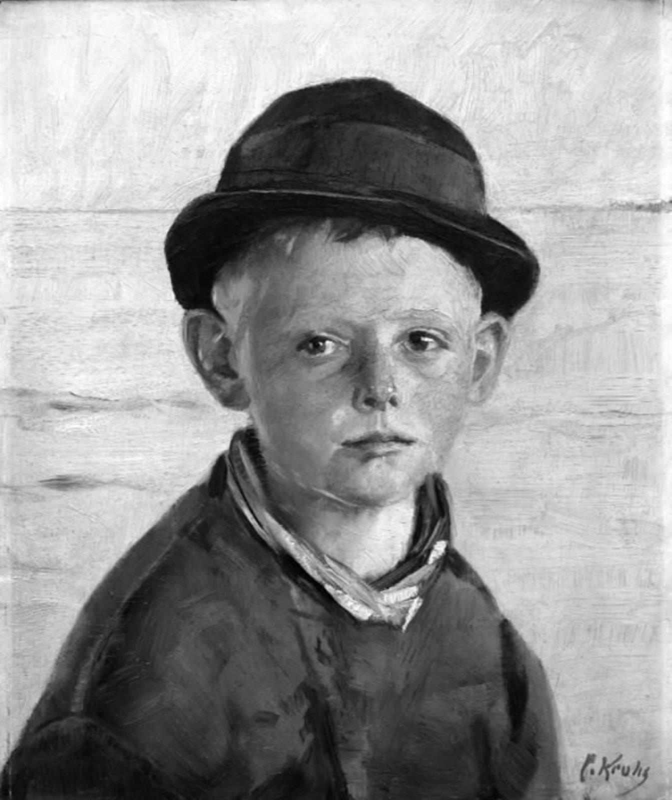 Christian Krohg, Fiskerdreng ved havet, aftensol