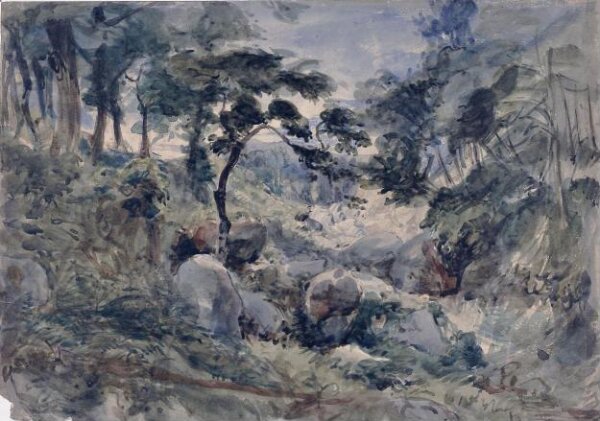 Alfred Stevens, View of a valley