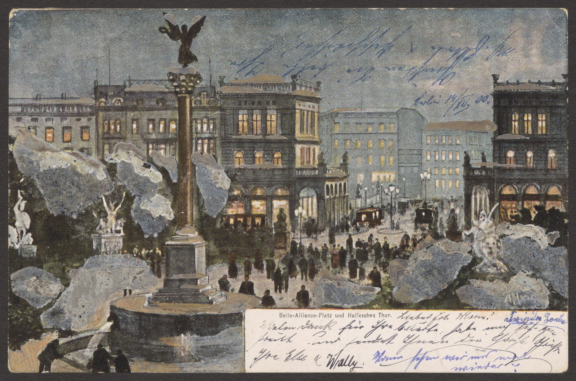 Alfred Heide, Ansichtskarte Belle-Alliance-Platz und Hallesches Tor [2/2]