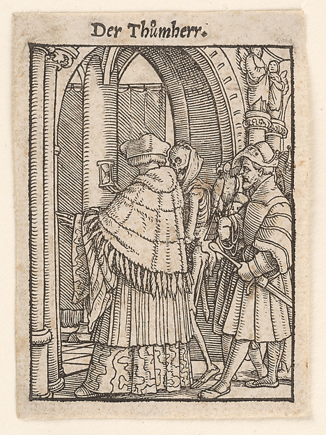 Hans Holbein the Younger, The Dean (or Canon), from "The Dance of Death"