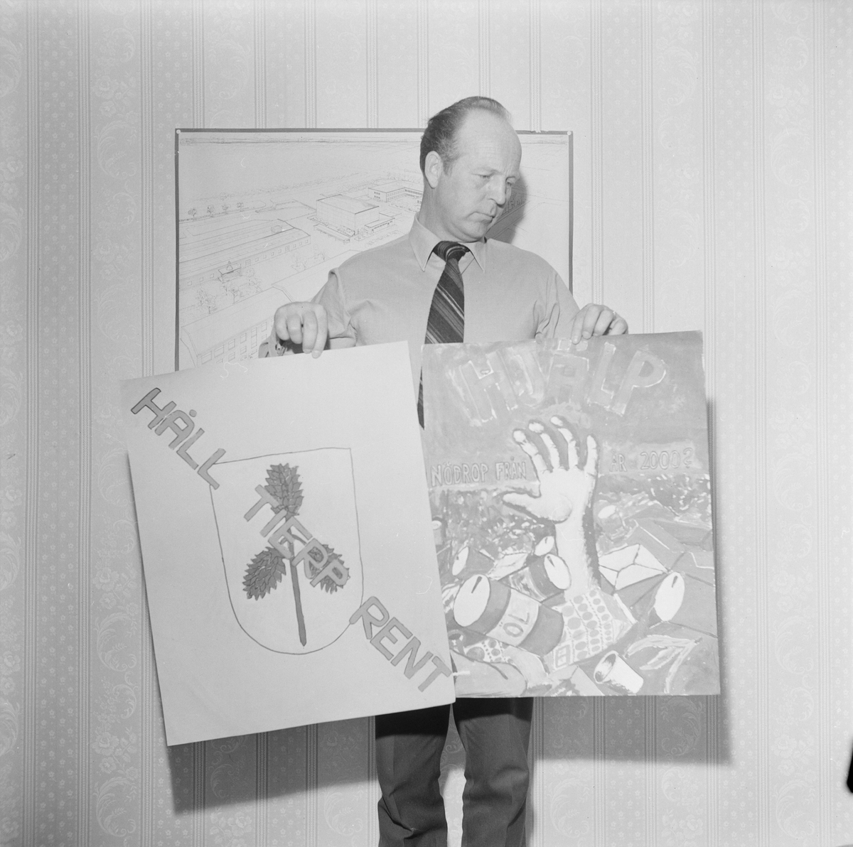 Tierp Arbetarbladet, The drawing contest “Keep Tierp rent,” Uppland, May 1972