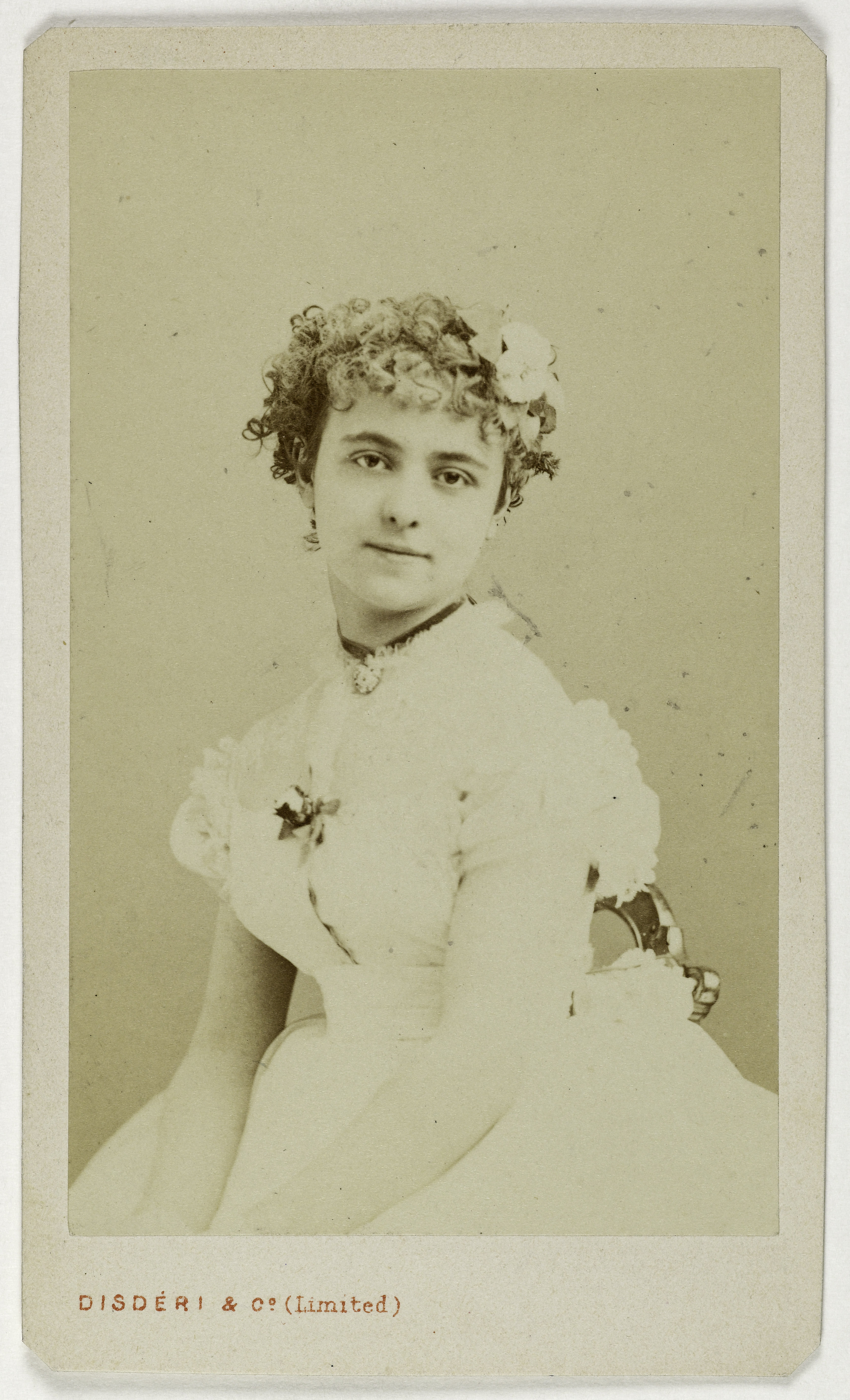 André-Adolphe-Eugène Disdéri, Portrait de Girardin Berthe ou Marie Madeleine, (épouse de Mr Sguire (?), pseudonyme Mme Stuart ?), (actrice)