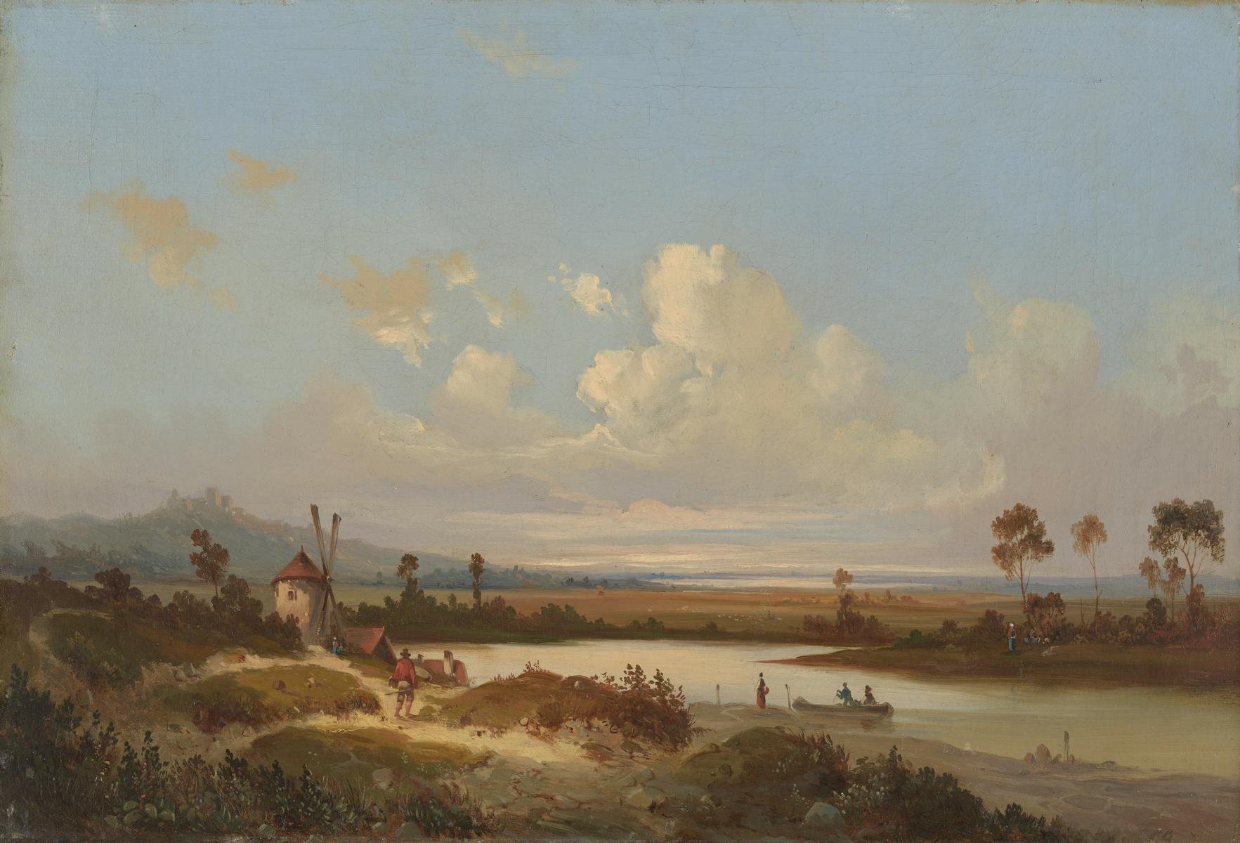 Galerie Dr. Wilhelm August Luz, Landschaft mit Windmühle