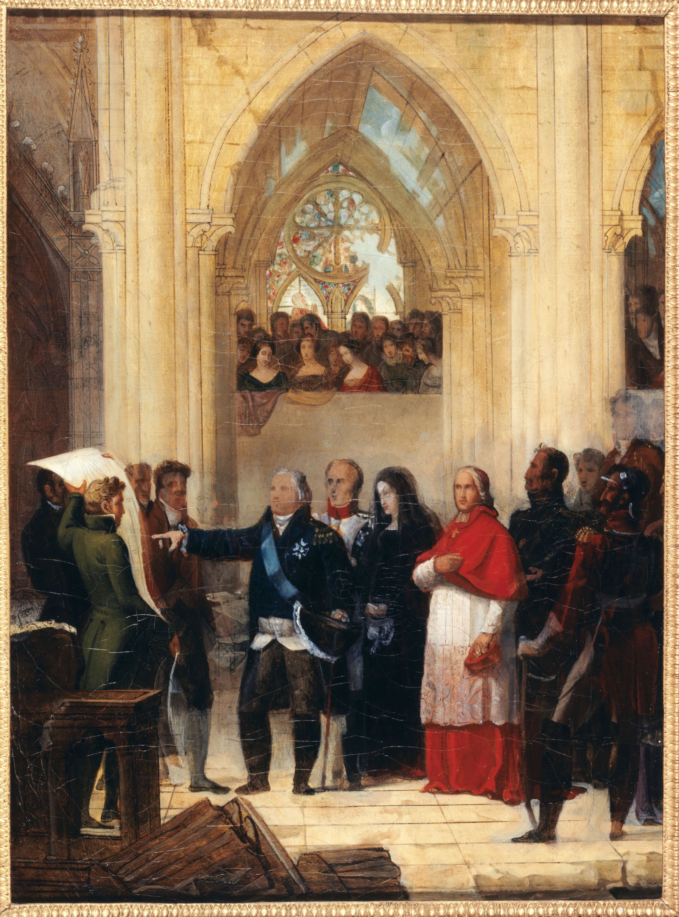 Anonyme, Projet d'un monument à la gloire du duc de Berry, présenté à Louis XVIII et à la duchesse de Berry, vers 1820