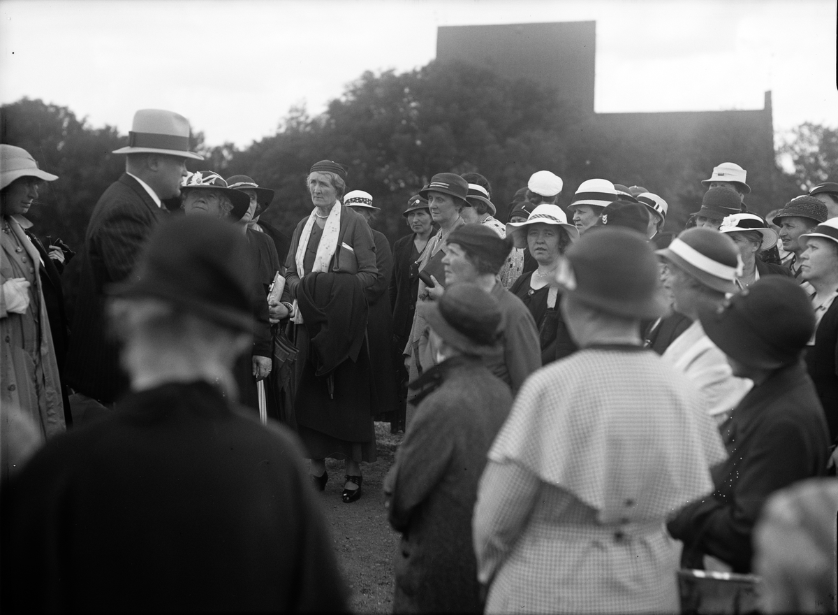 Paul Sandberg, Participants in the Congress of the White Band in Stockholm on day-trip to Old Uppsala
